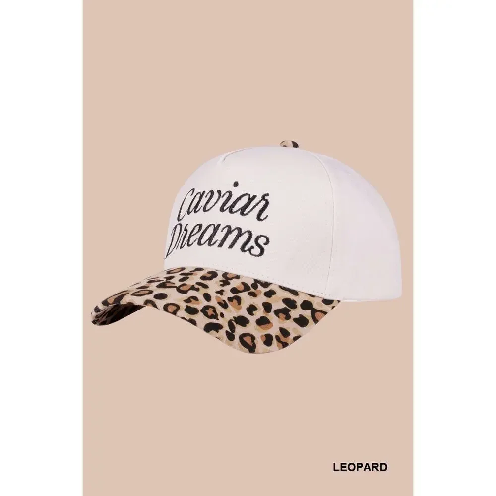 Zenana Outfitters White and Leopard Print Hat - Picture 2 of 4